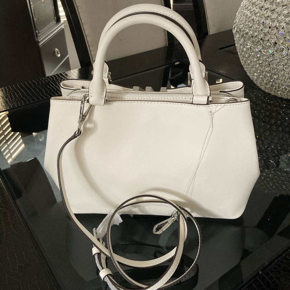 Michael Kors Florence MD Satchel HandBag White - Picture 15 of 16